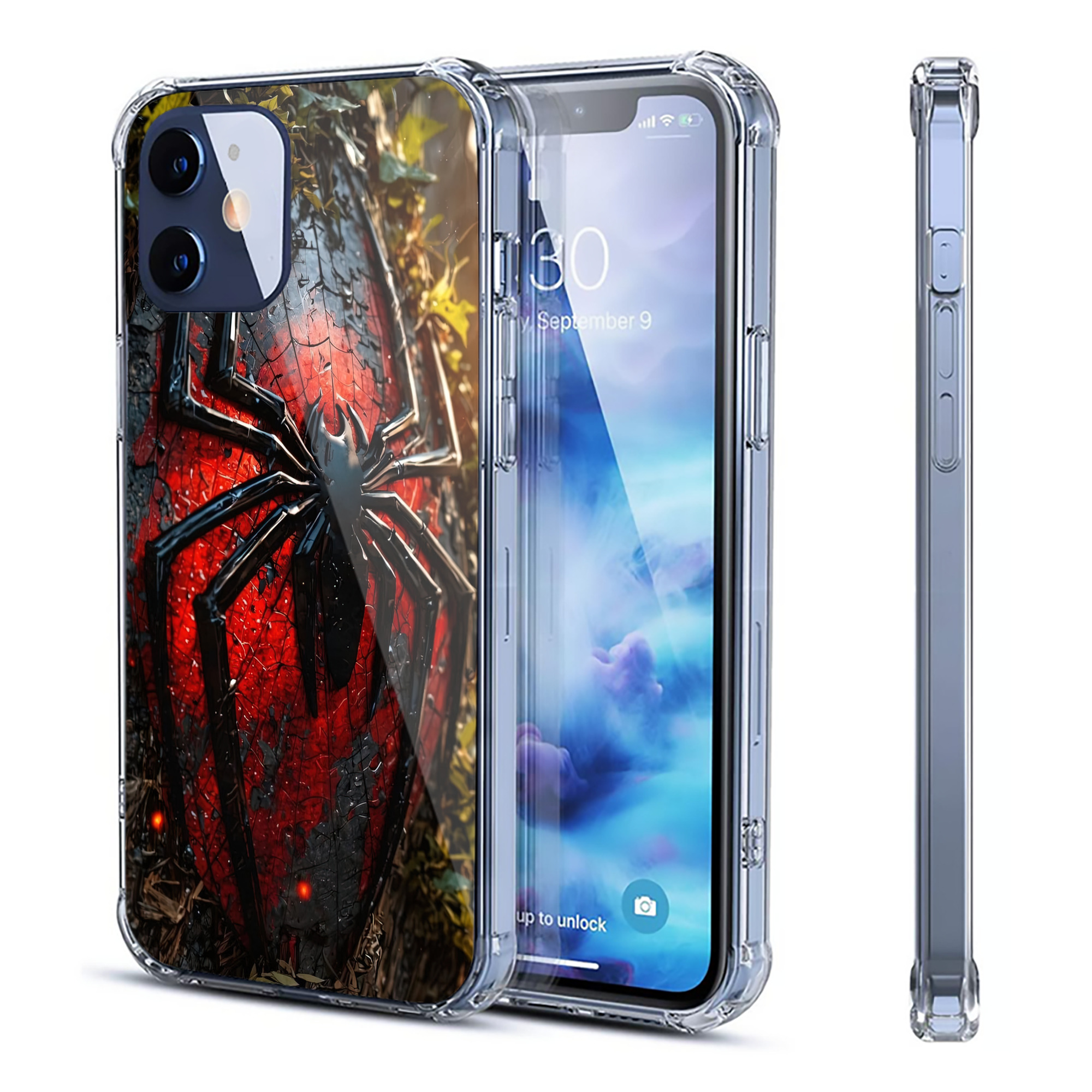 （画像用） Spider Man スパイダーマン 【iPhone 12シリーズ対応】透明スマホケース（クリアソフトケース）